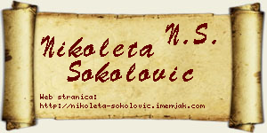 Nikoleta Sokolović vizit kartica